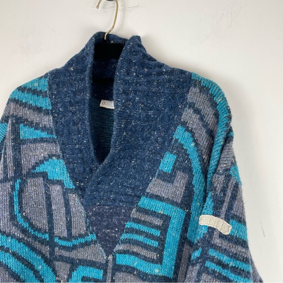 Vintage 90s Adidas Abstract Sweater Made in Australia Sz 46 Medium - Picture 7 of 10